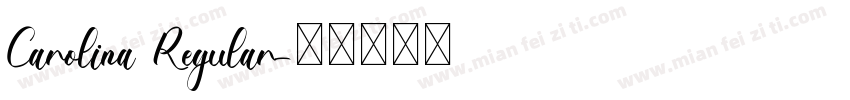 Carolina Regular字体转换